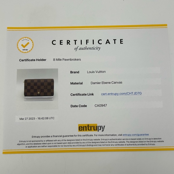 (SOLD) Louis Vuitton Tresor Wallet (CA0947) - Picture 17 of 17